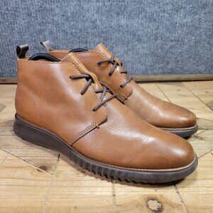 Cole Haan 2.Zerogrand Men's 8.5  Chukka Boots Brown Leather C26944 Comfort